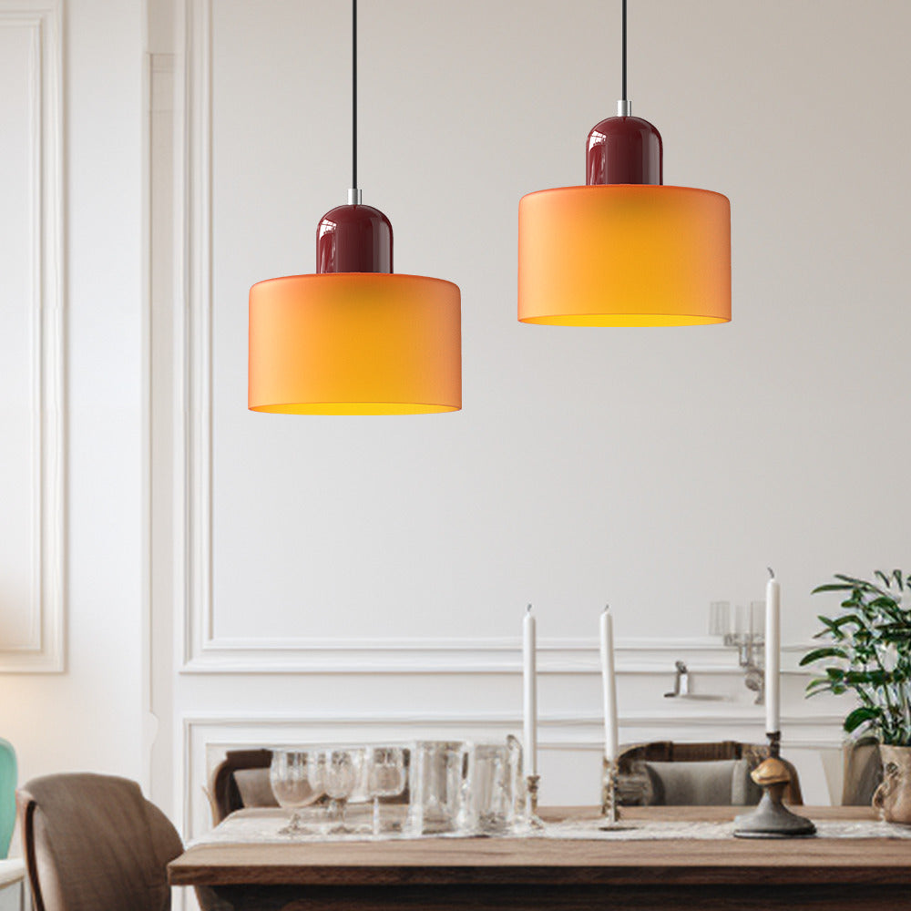 Bauhaus Cylindrical Dome-Top Island Pendant Lamp