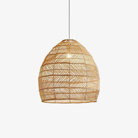 Natural Rattan Hanging Light – Boho Chic Design