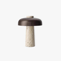 Mid-Century Modern Table Lamp with Mushroom Shade