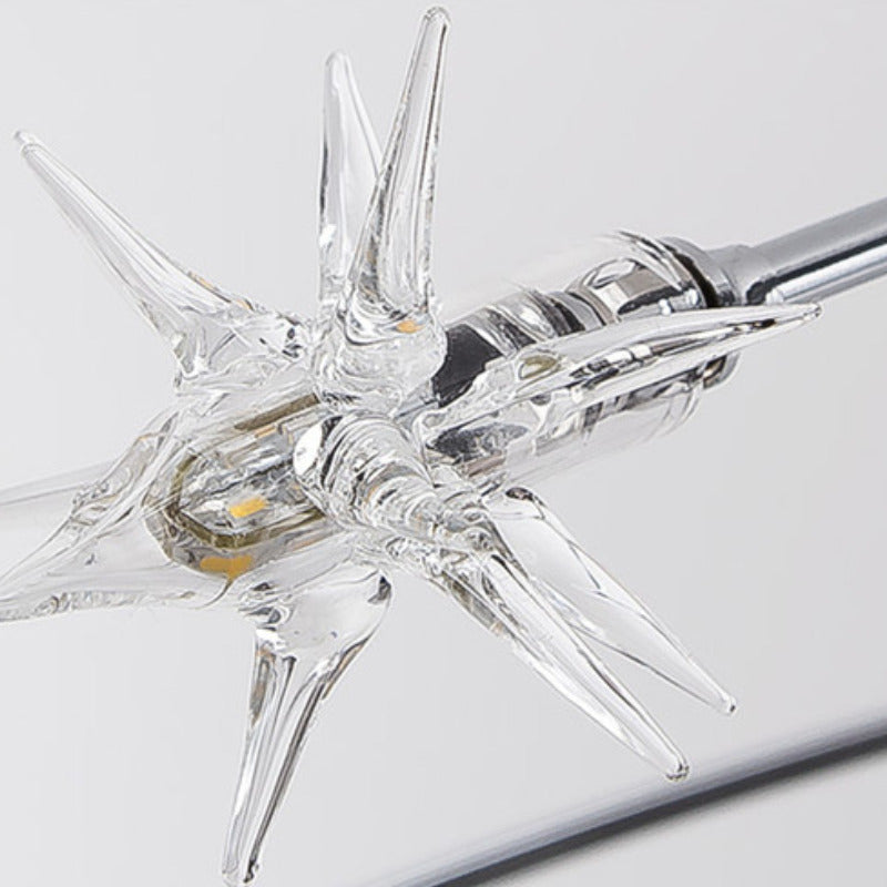 Modern Curved Star-Arm Semi-Flush Mount Light