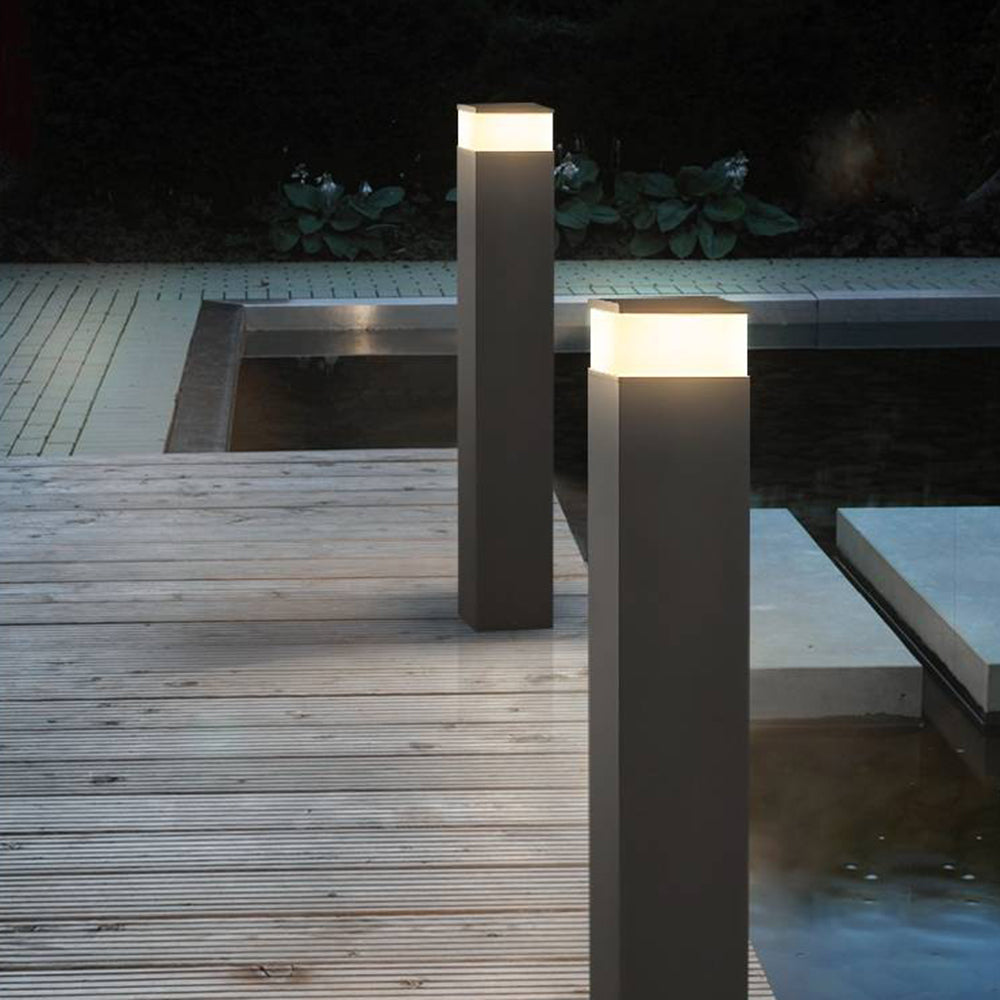 Outdoor Motion-Activated Modern Bollard Light