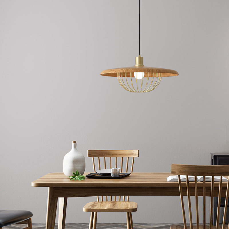 Industrial LED Pendant Light – Open Cage Design