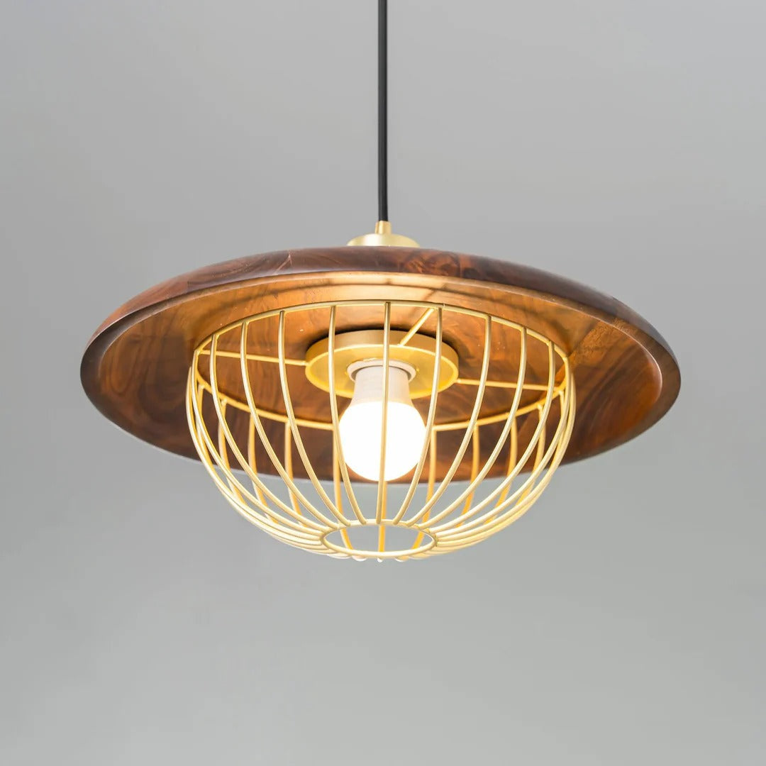 Industrial LED Pendant Light – Open Cage Design