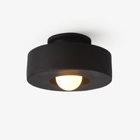 Minimalist Semi-Flush Mount with Hemispherical Detail