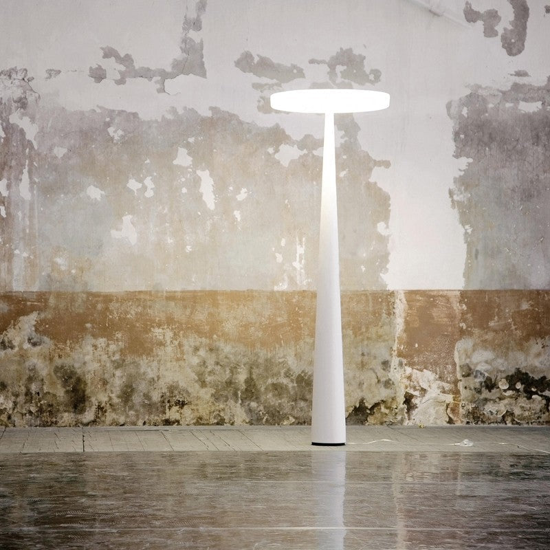 Minimalist LED Floor Lamp – Disc Top, Conical