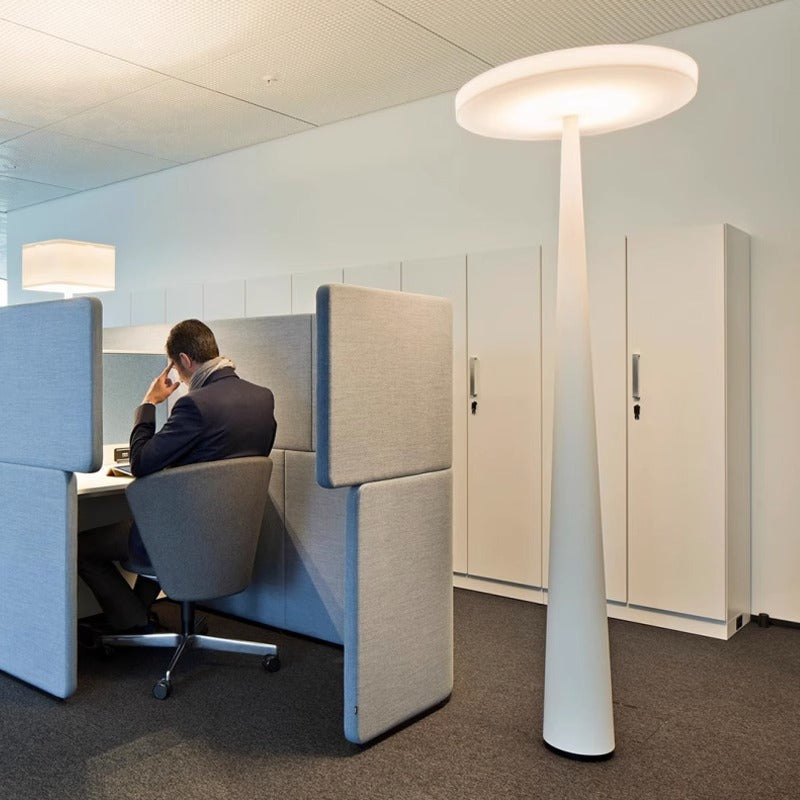Minimalist LED Floor Lamp – Disc Top, Conical