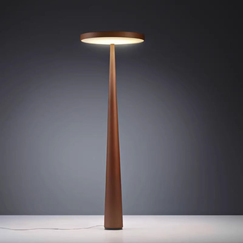 Minimalist LED Floor Lamp – Disc Top, Conical