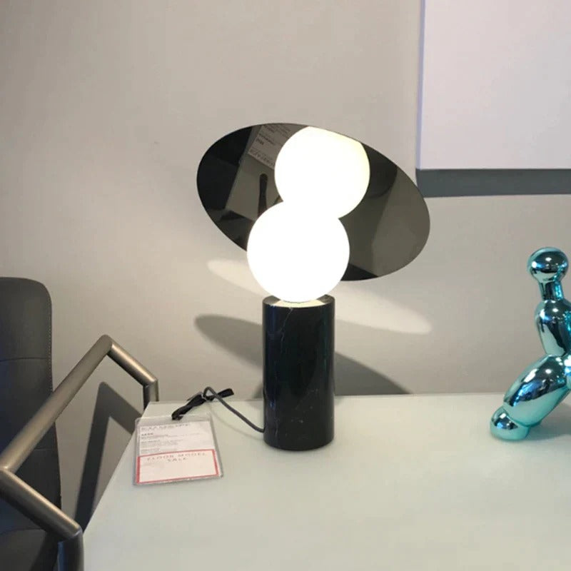 Minimalist Table Lamp – Spherical Angled Disc