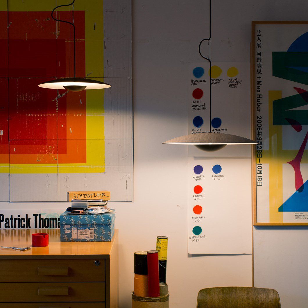 Minimalist Disc with Hemisphere LED Pendant Light