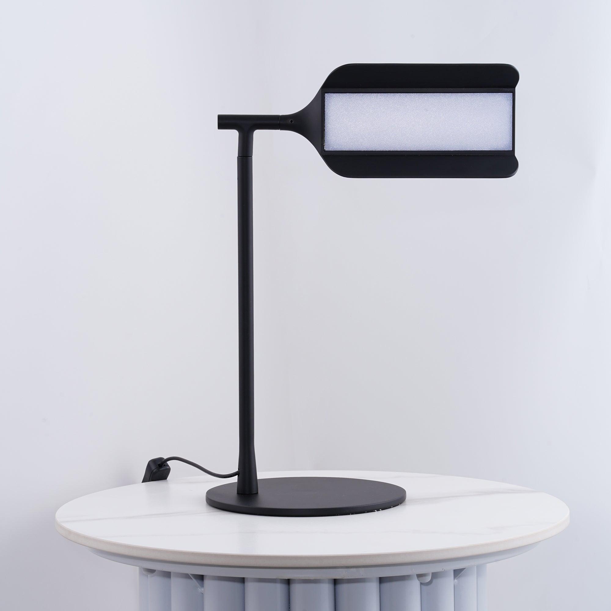 Minimalist LED Table Lamp with Rectangular Shade