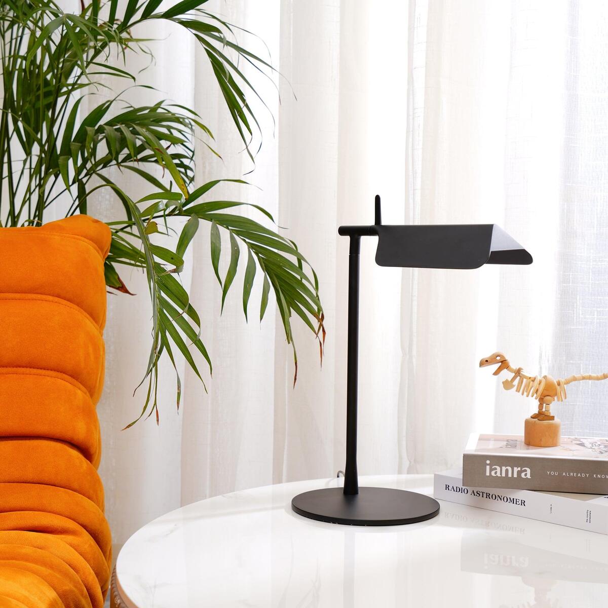 Minimalist LED Table Lamp with Rectangular Shade