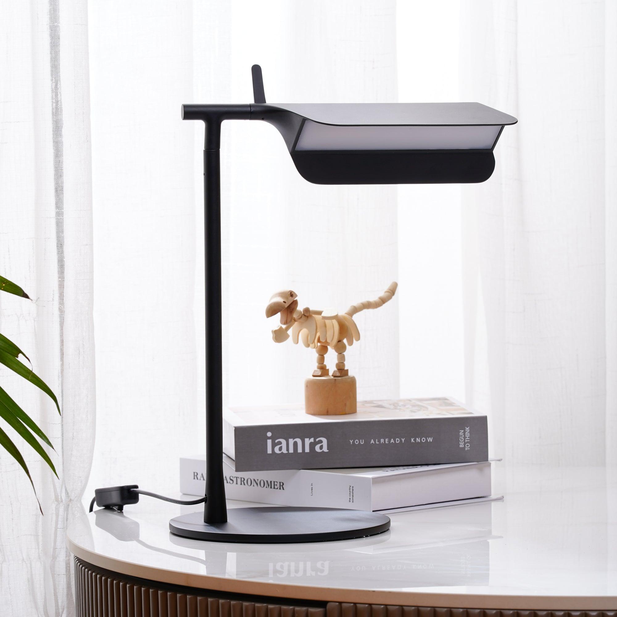Minimalist LED Table Lamp with Rectangular Shade