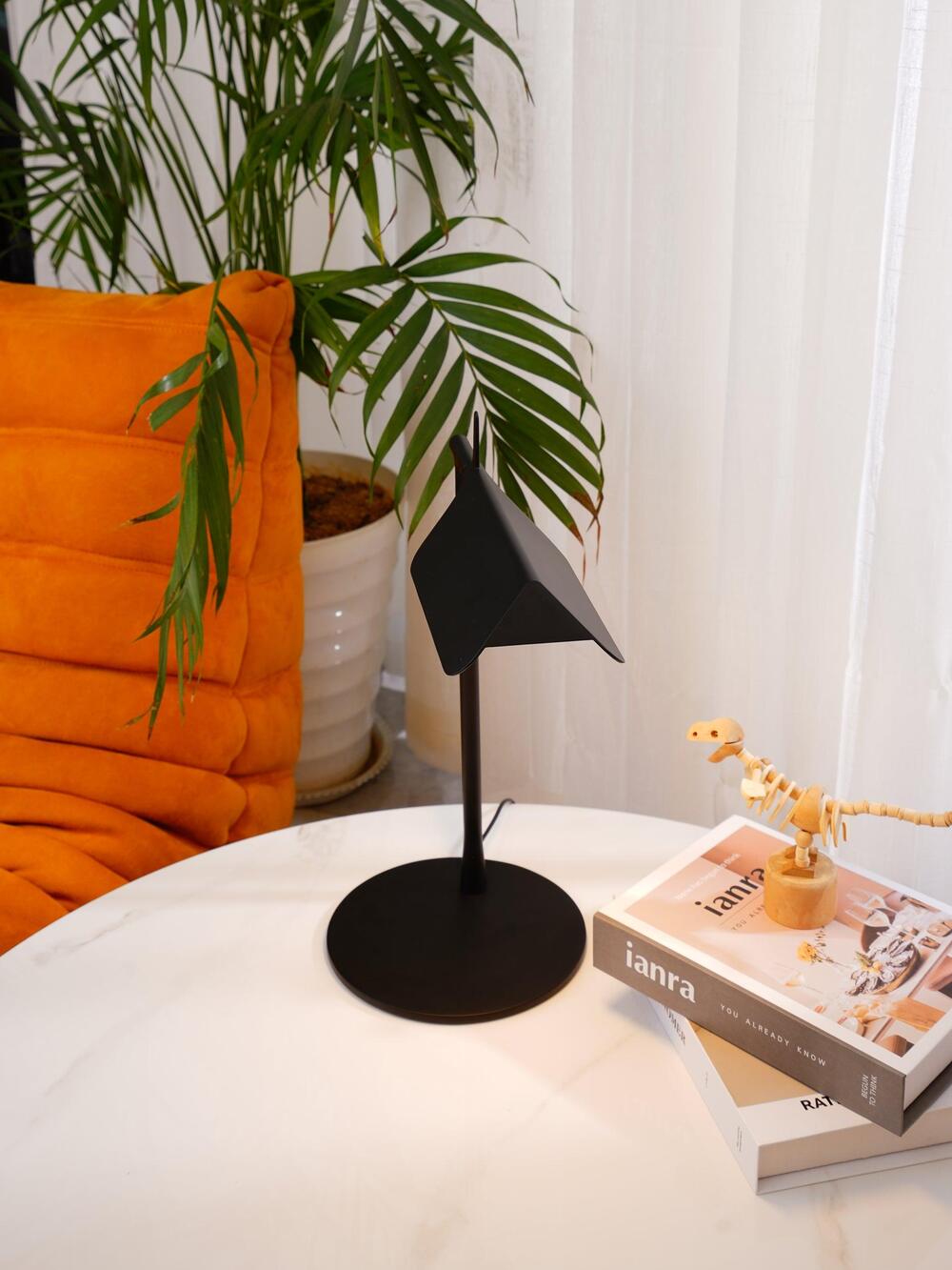 Minimalist LED Table Lamp with Rectangular Shade