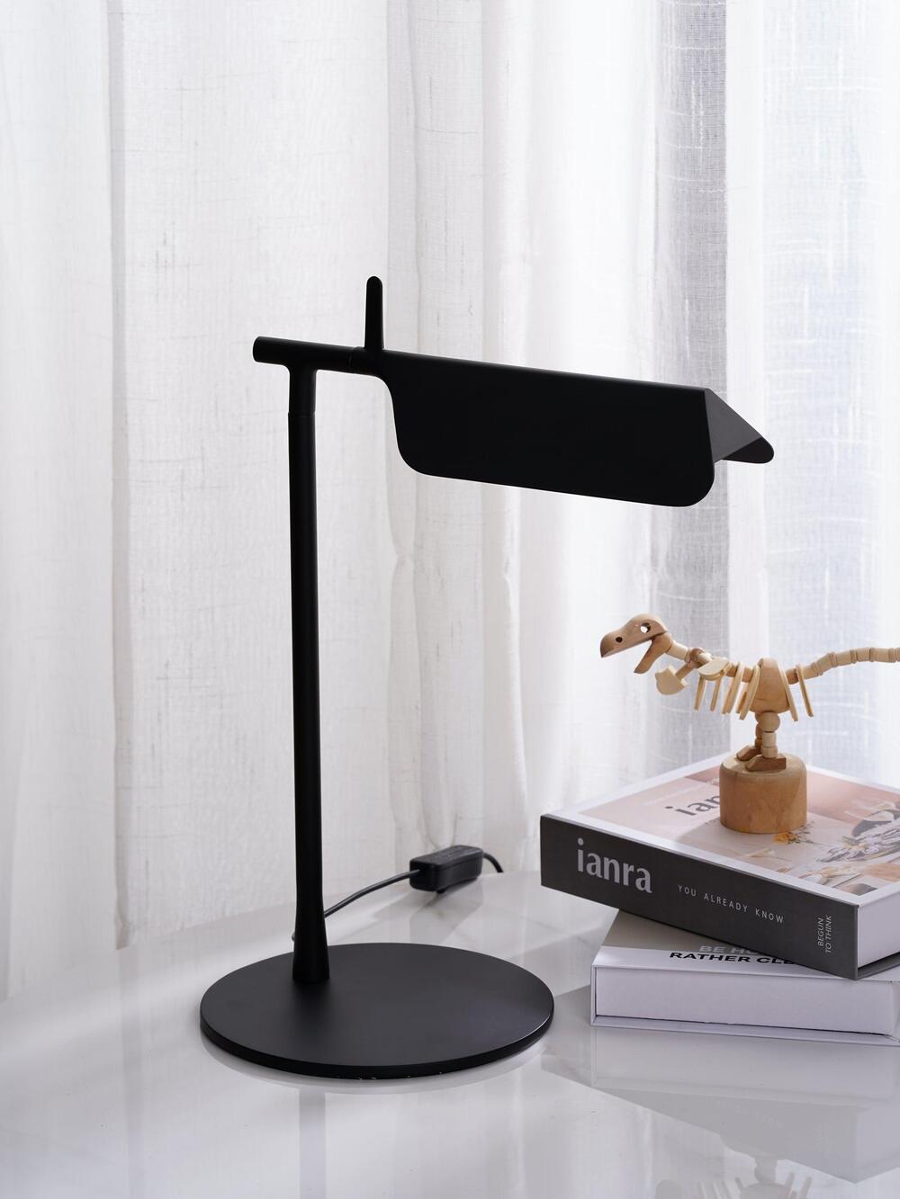 Minimalist LED Table Lamp with Rectangular Shade