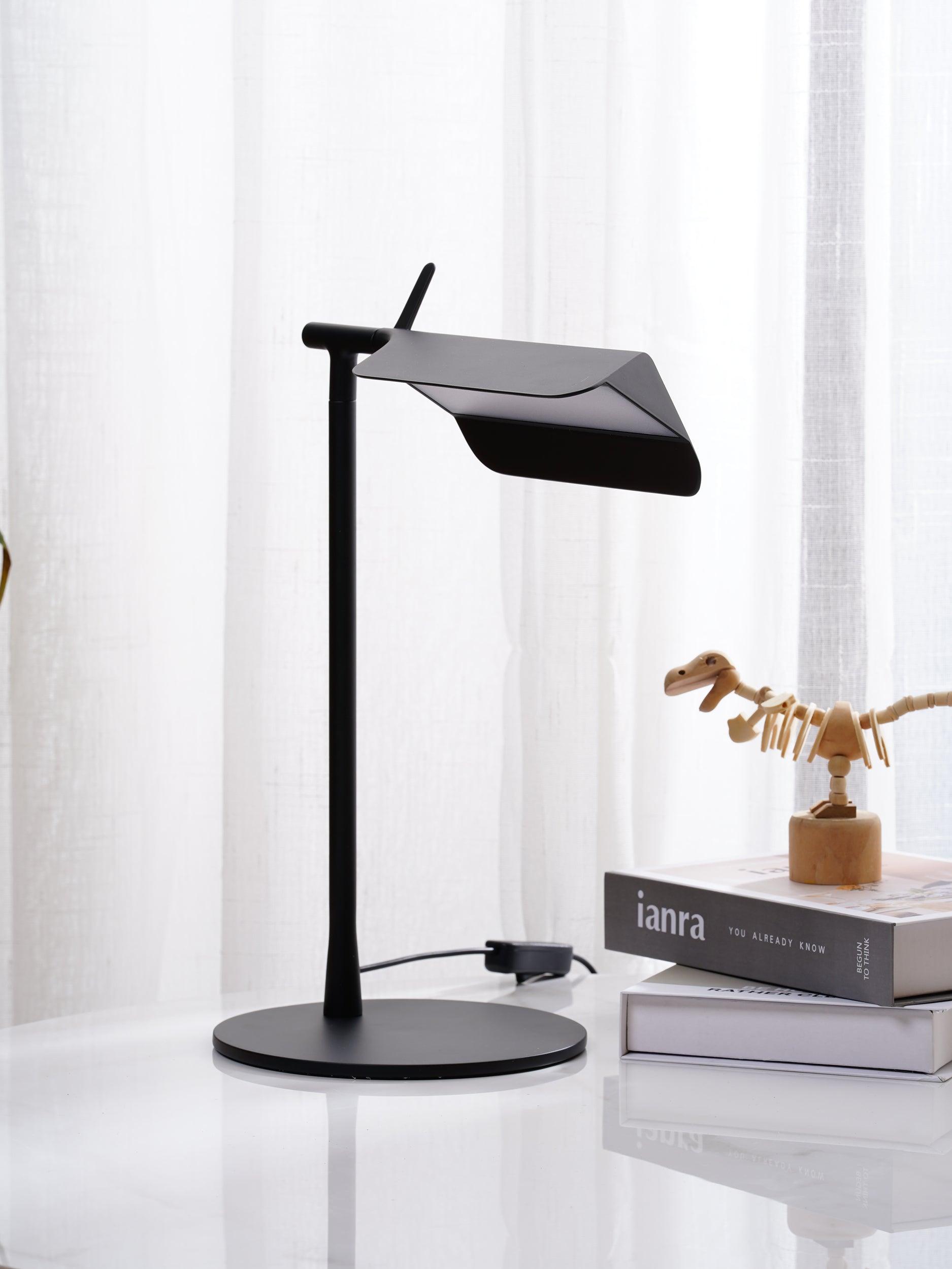 Minimalist LED Table Lamp with Rectangular Shade