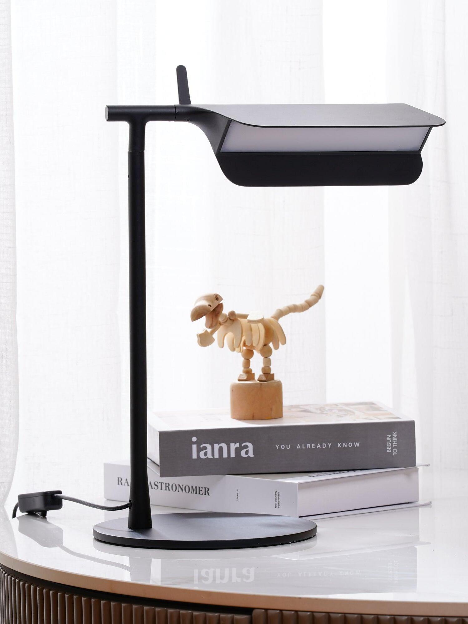 Minimalist LED Table Lamp with Rectangular Shade