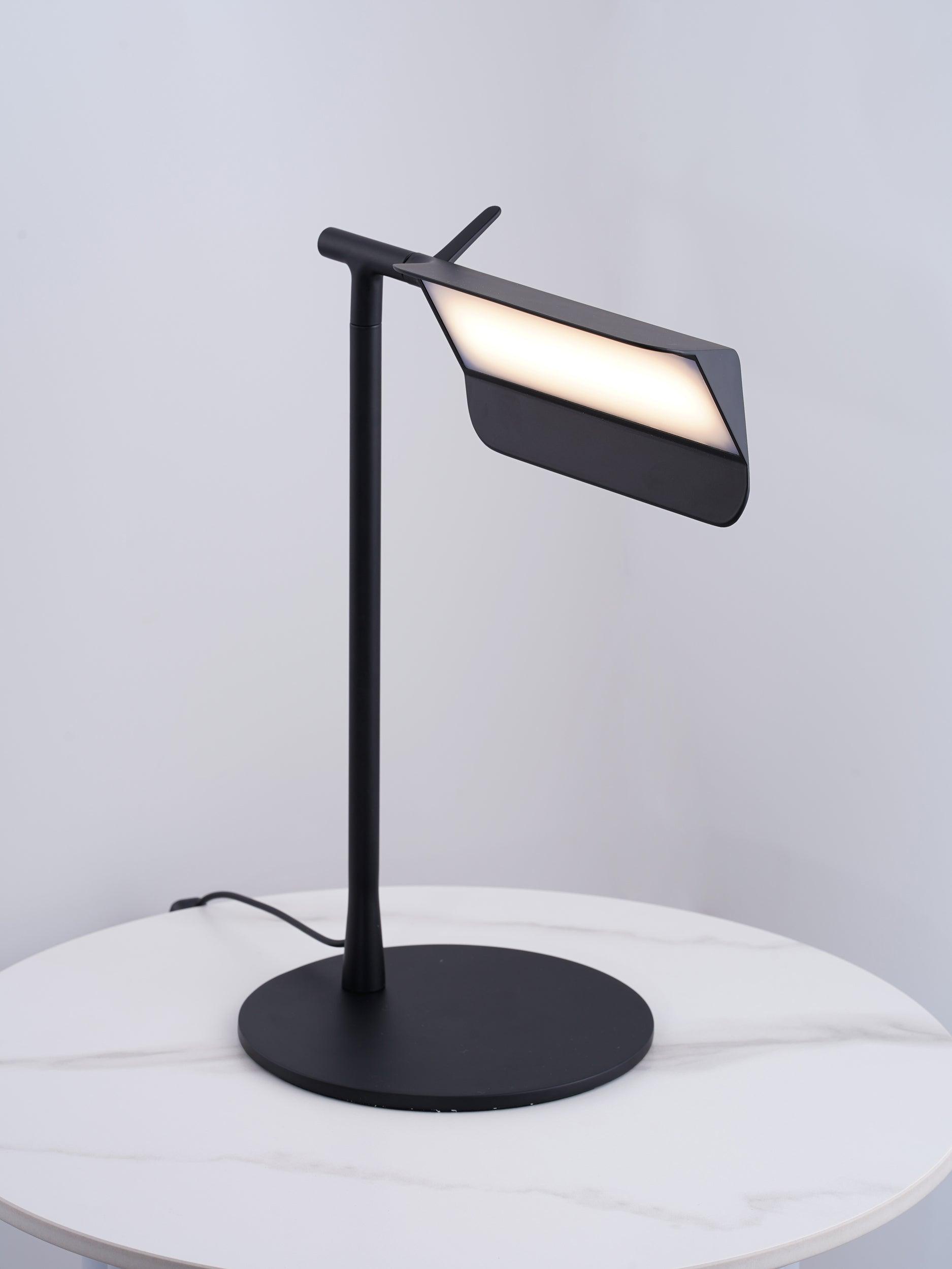 Minimalist LED Table Lamp with Rectangular Shade