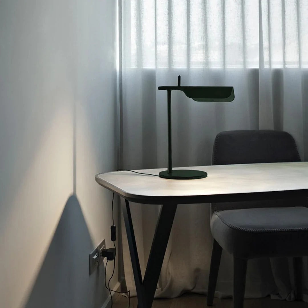 Minimalist LED Table Lamp with Rectangular Shade