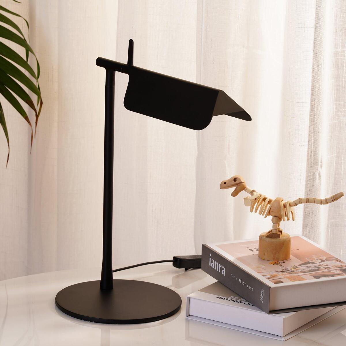 Minimalist LED Table Lamp with Rectangular Shade