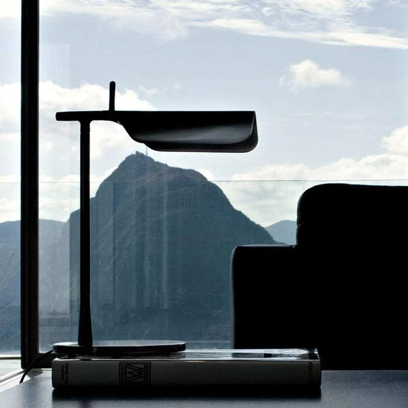 Minimalist LED Table Lamp with Rectangular Shade