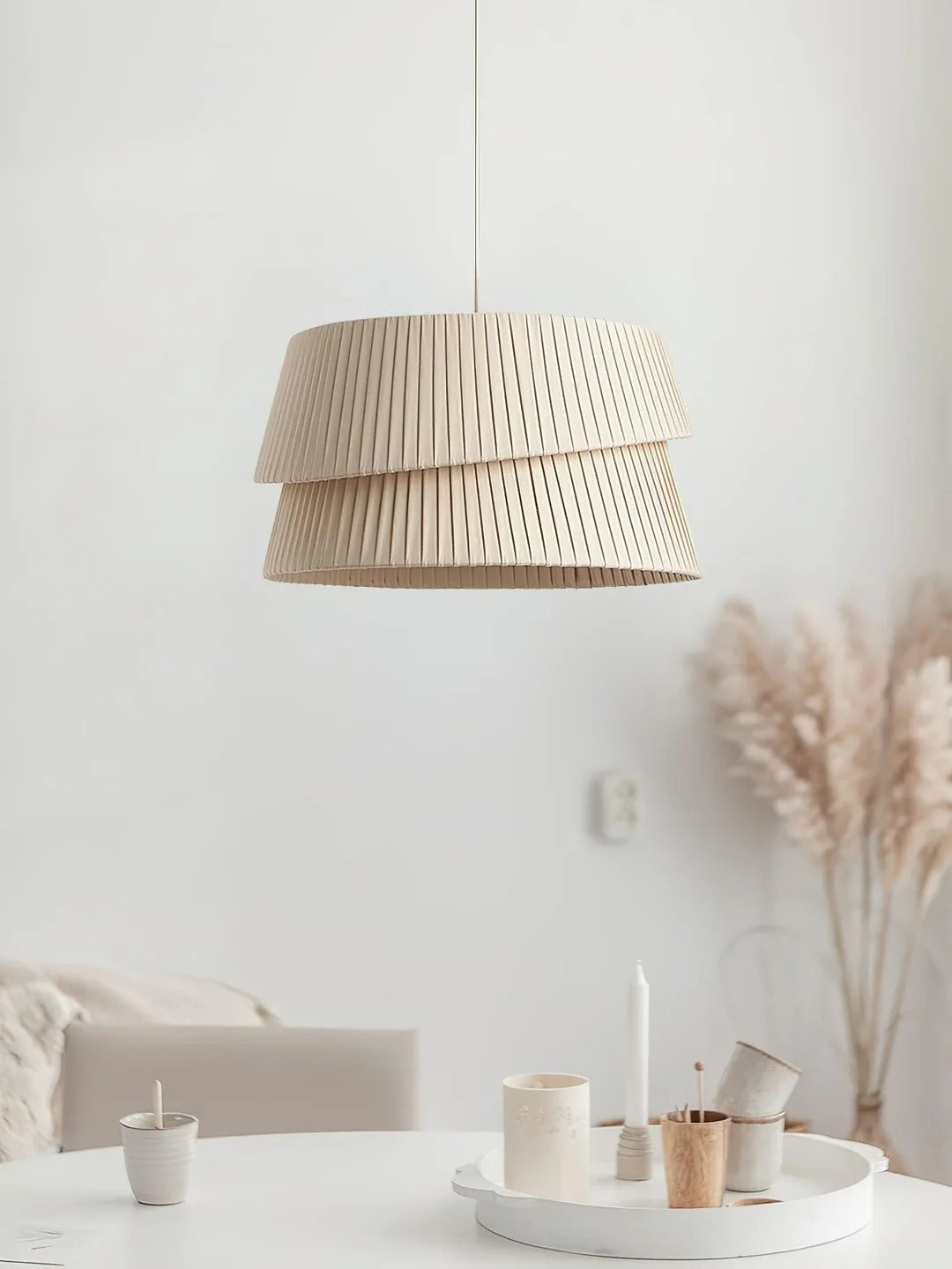 Minimalist Overlapping Cylinders Pendant Light