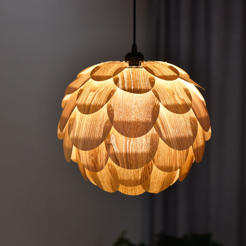 Scandinavian Pendant Lamp with Overlapping Panels