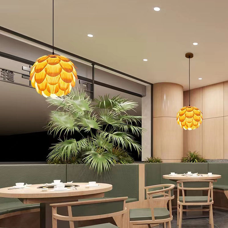 Scandinavian Pendant Lamp with Overlapping Panels