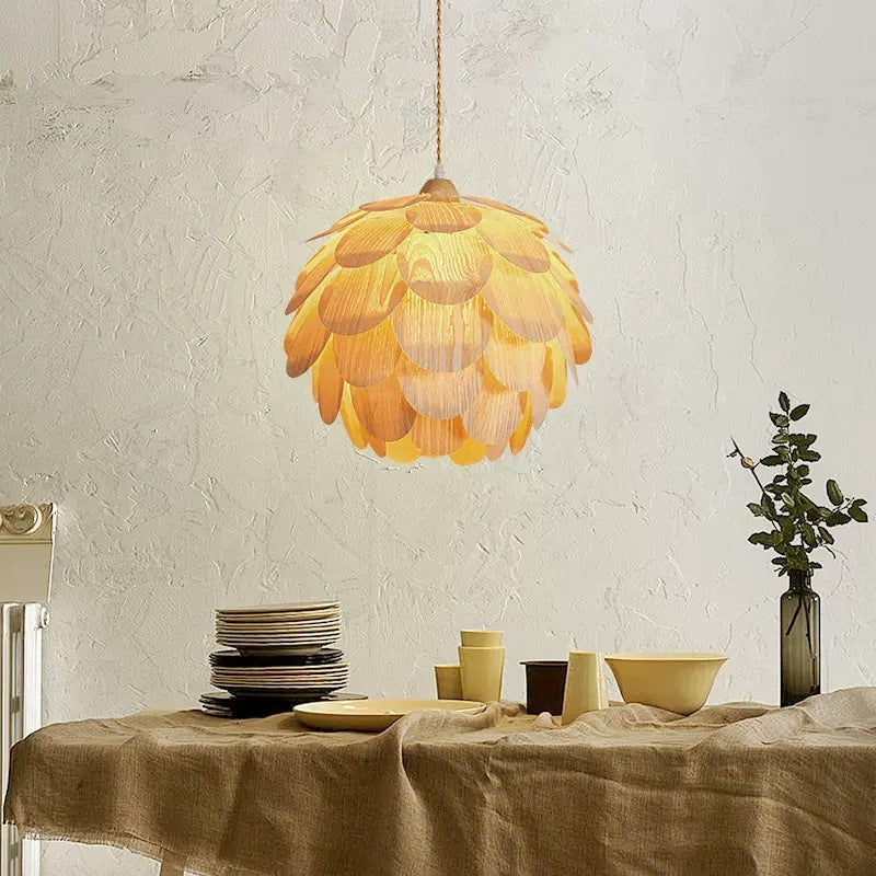 Scandinavian Pendant Lamp with Overlapping Panels