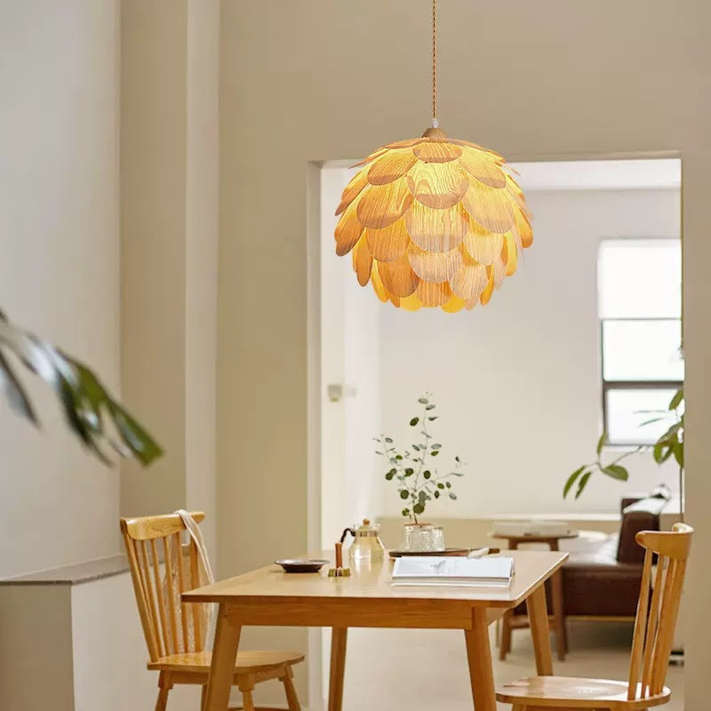 Scandinavian Pendant Lamp with Overlapping Panels