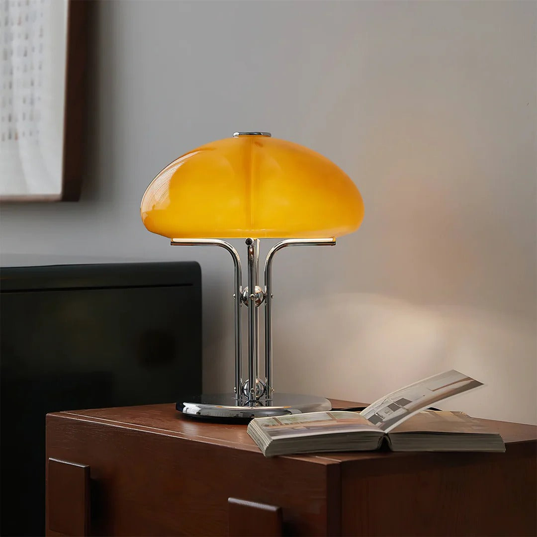 Mid-Century Table Lamp with Hemispherical LED