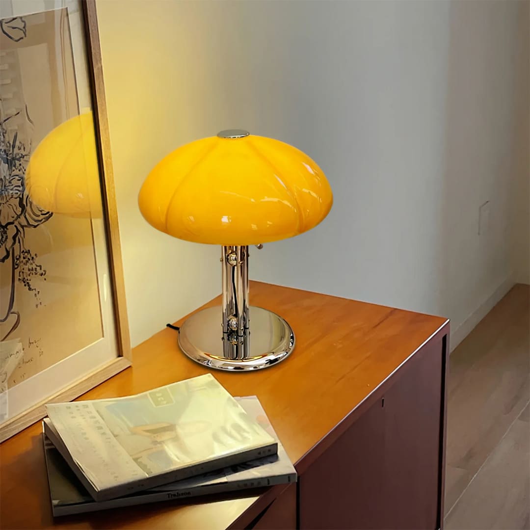 Mid-Century Table Lamp with Hemispherical LED