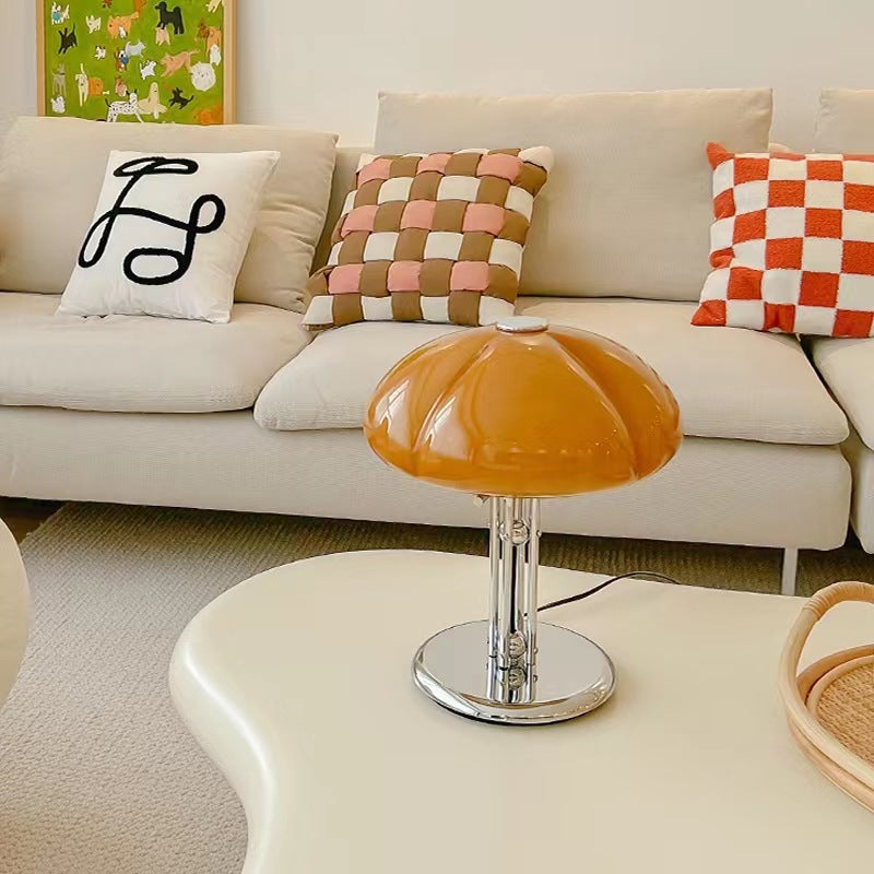 Mid-Century Table Lamp with Hemispherical LED