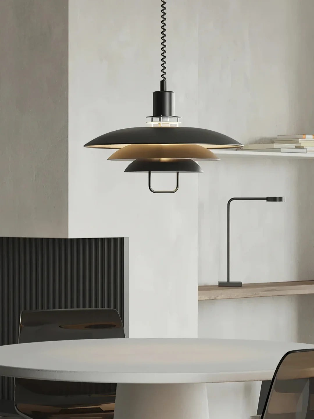 Scandinavian Dual-Disc Layered Pendant Light