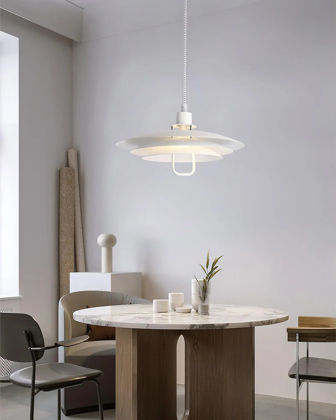 Scandinavian Dual-Disc Layered Pendant Light