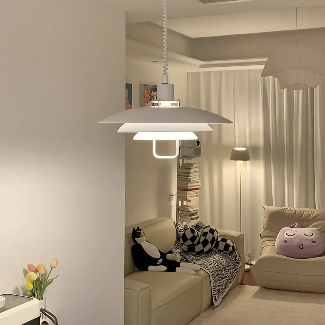 Scandinavian Dual-Disc Layered Pendant Light