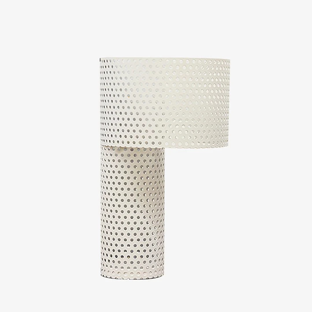 Minimalist Table Lamp – Coaxial Perforated Design