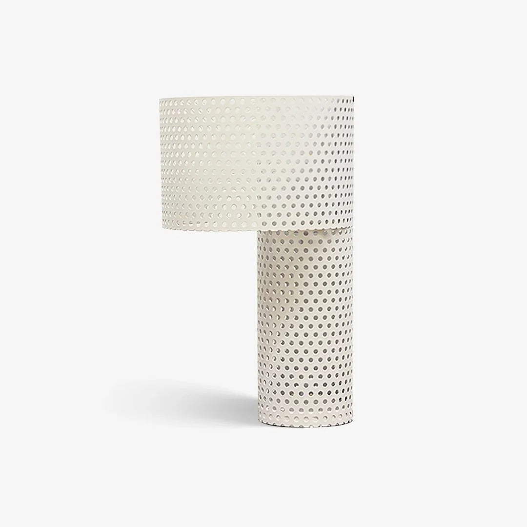 Minimalist Table Lamp – Coaxial Perforated Design