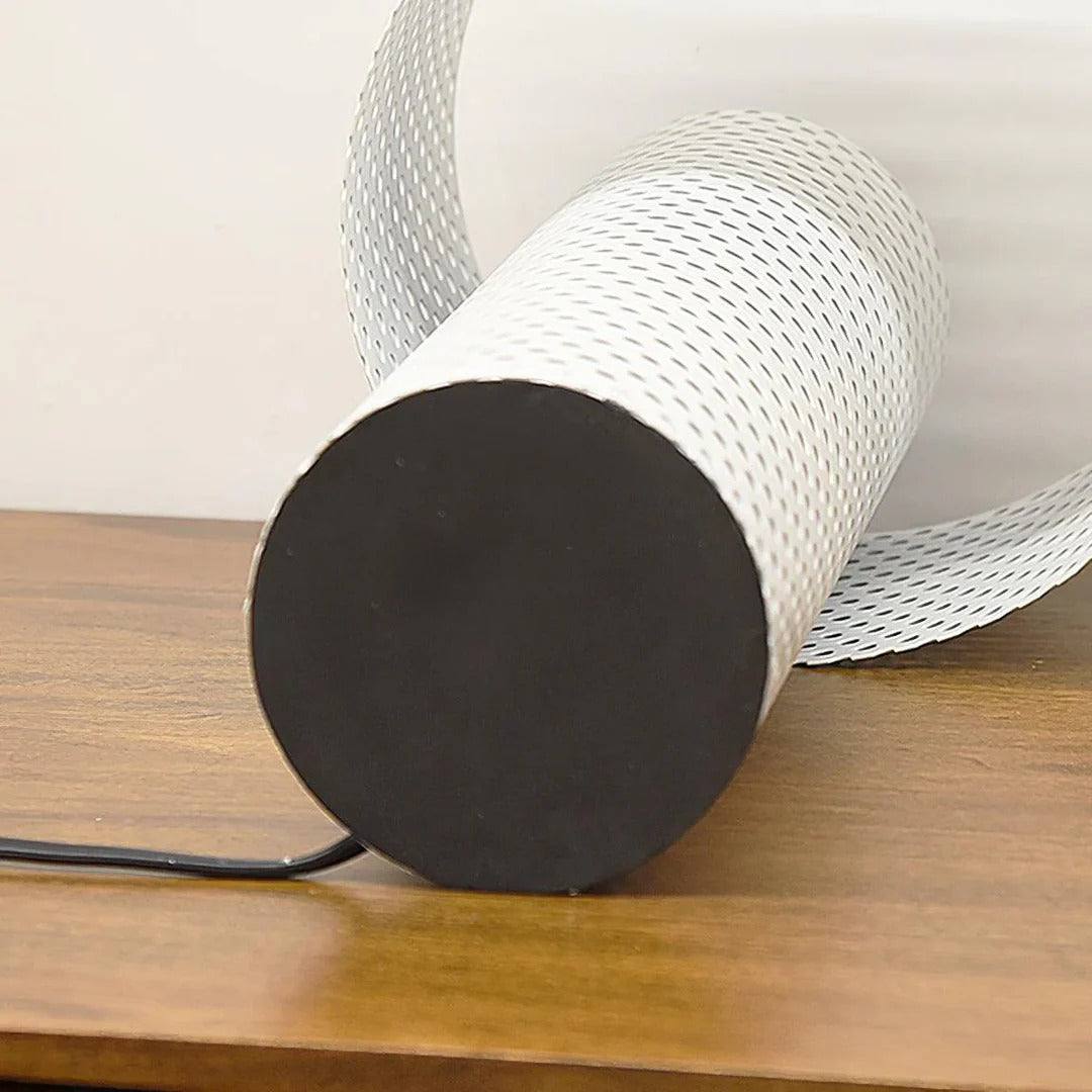 Minimalist Table Lamp – Coaxial Perforated Design