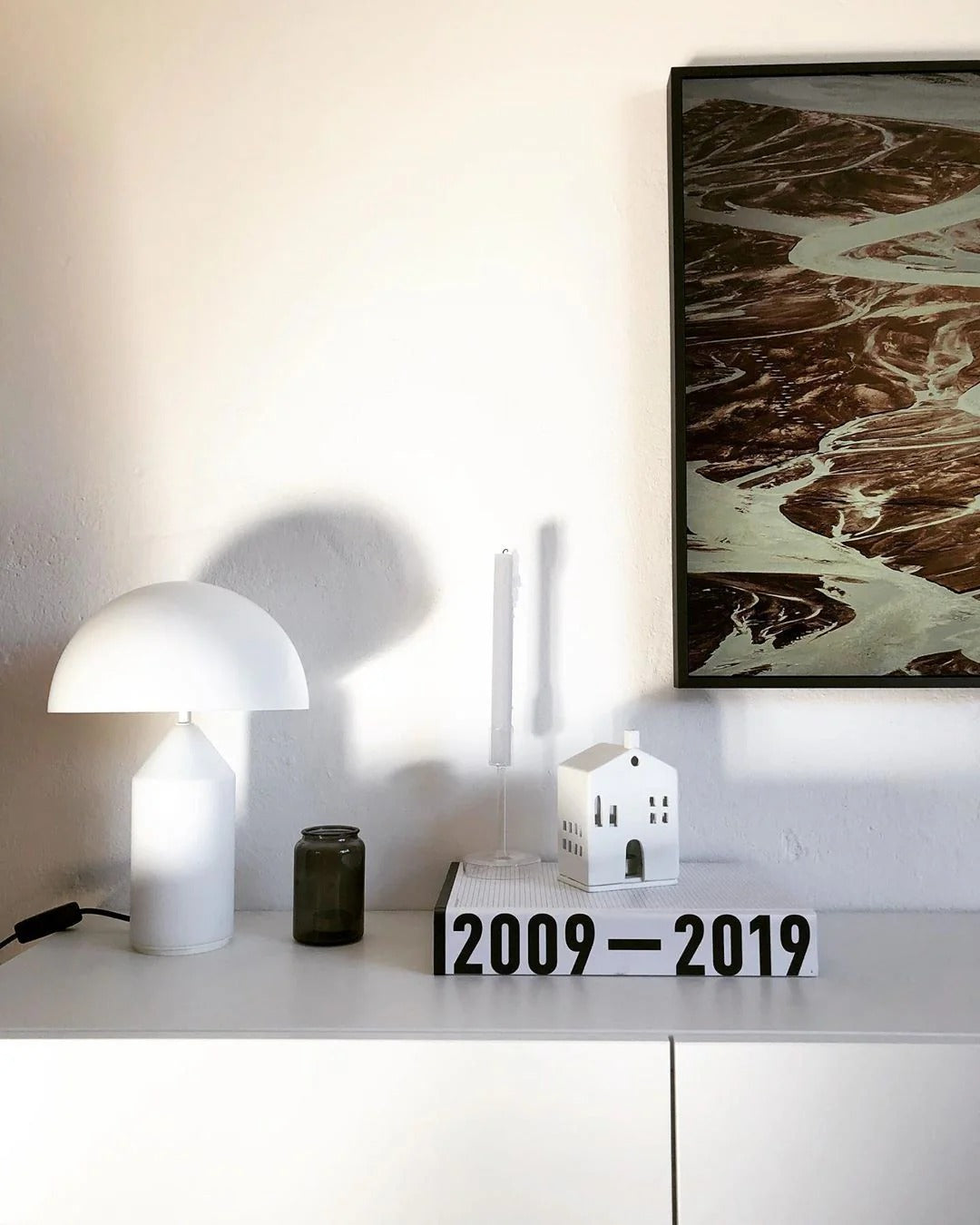 Table Lamp with Minimalist Hemispherical Shade
