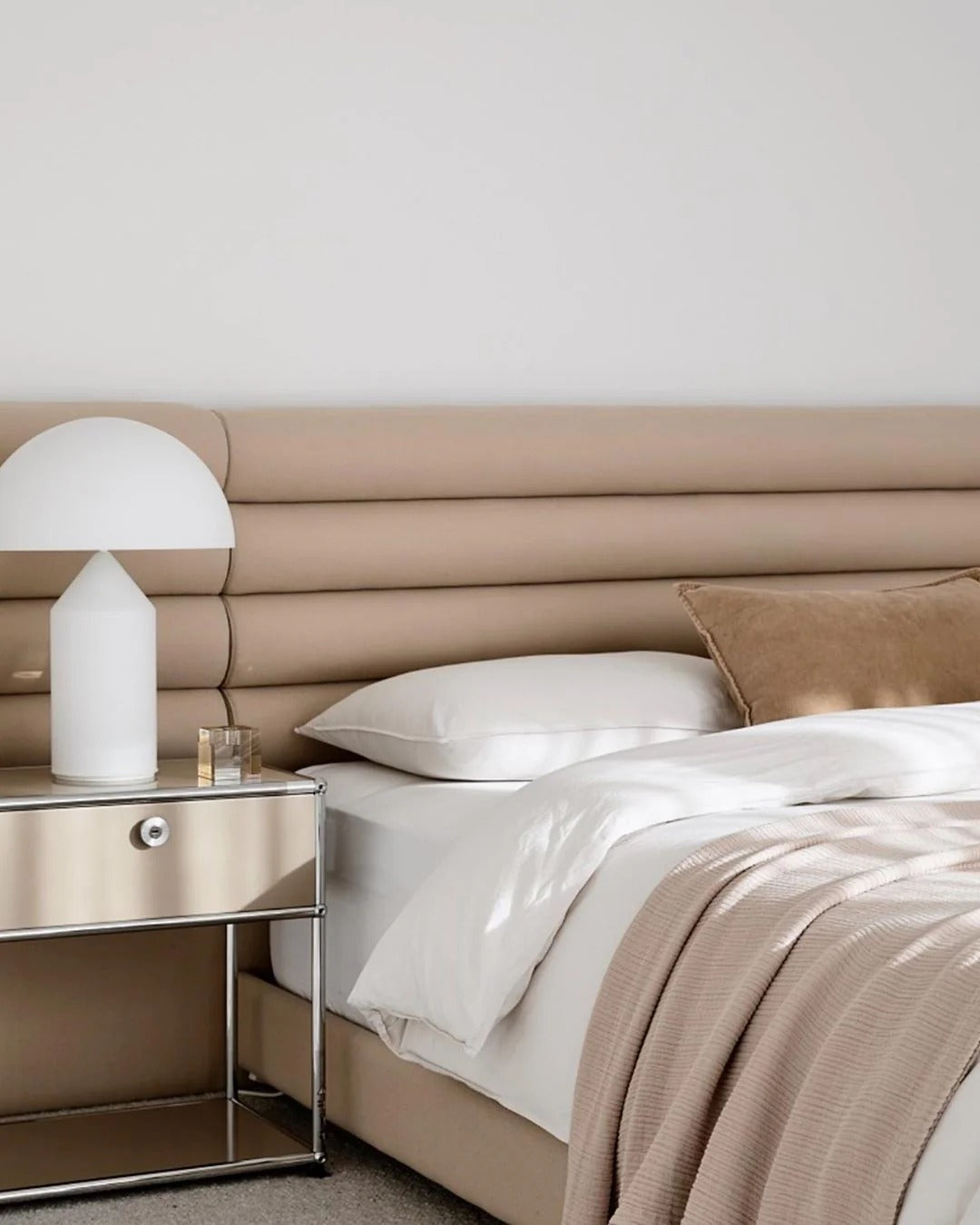 Table Lamp with Minimalist Hemispherical Shade