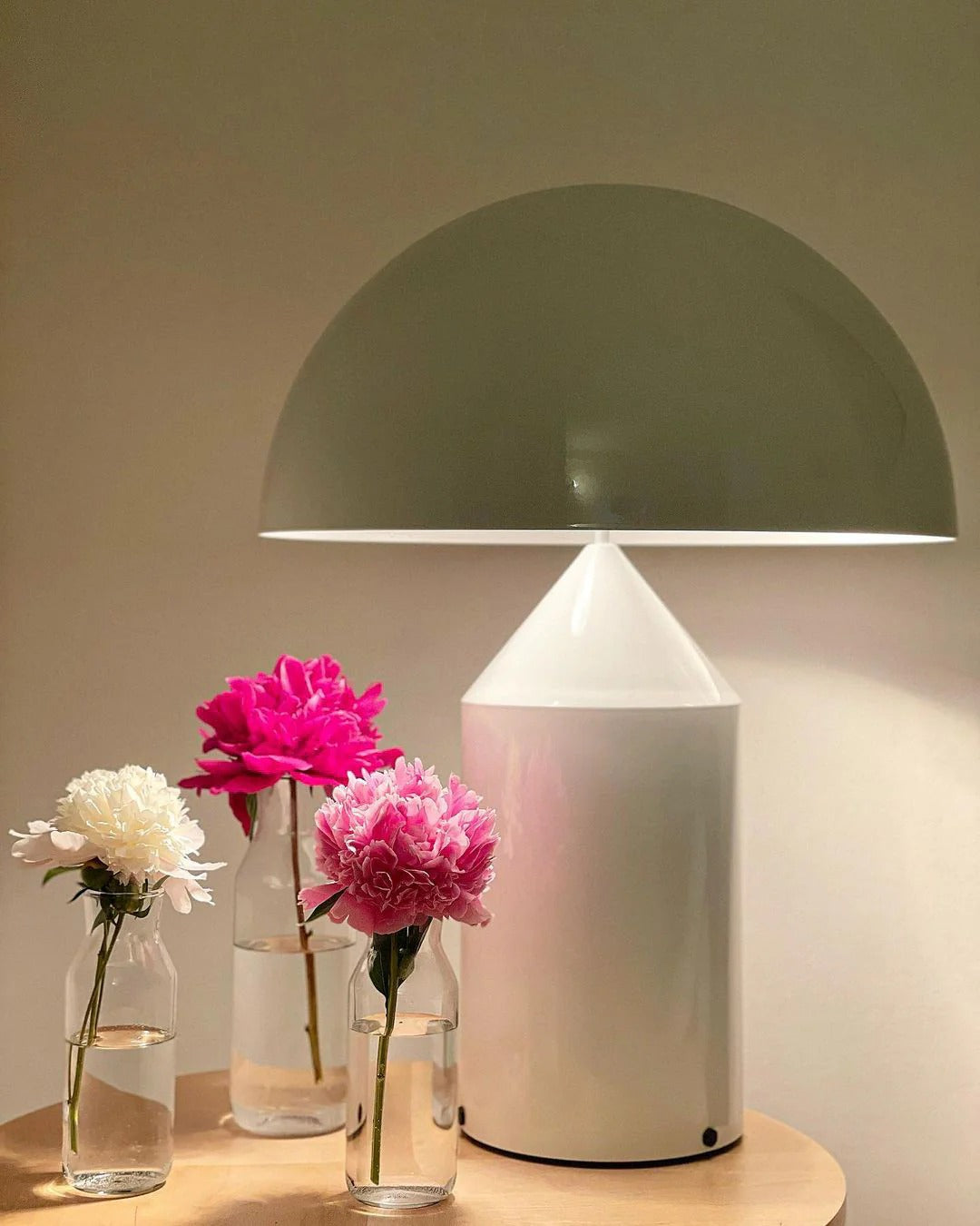 Table Lamp with Minimalist Hemispherical Shade