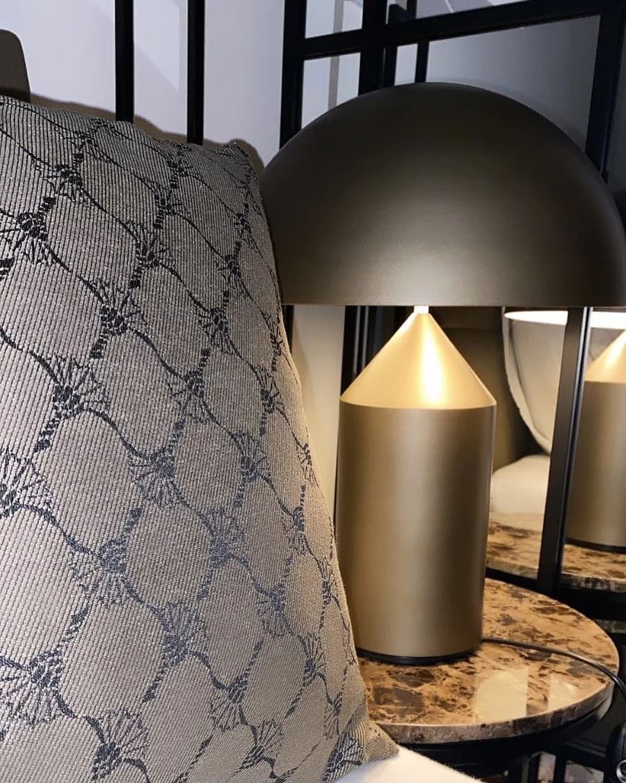 Table Lamp with Minimalist Hemispherical Shade