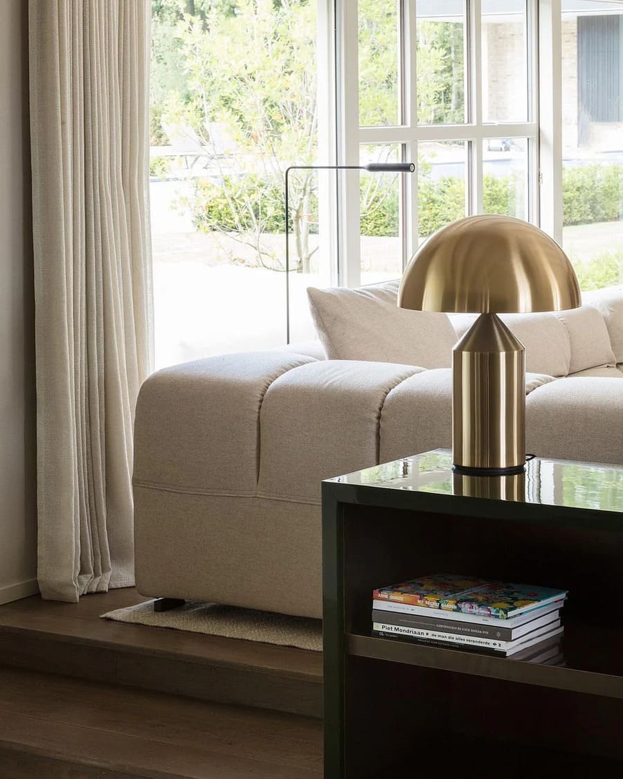 Table Lamp with Minimalist Hemispherical Shade