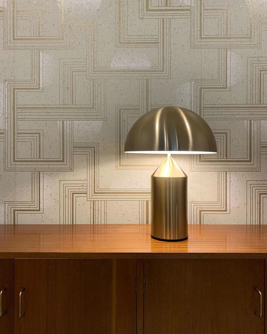 Table Lamp with Minimalist Hemispherical Shade