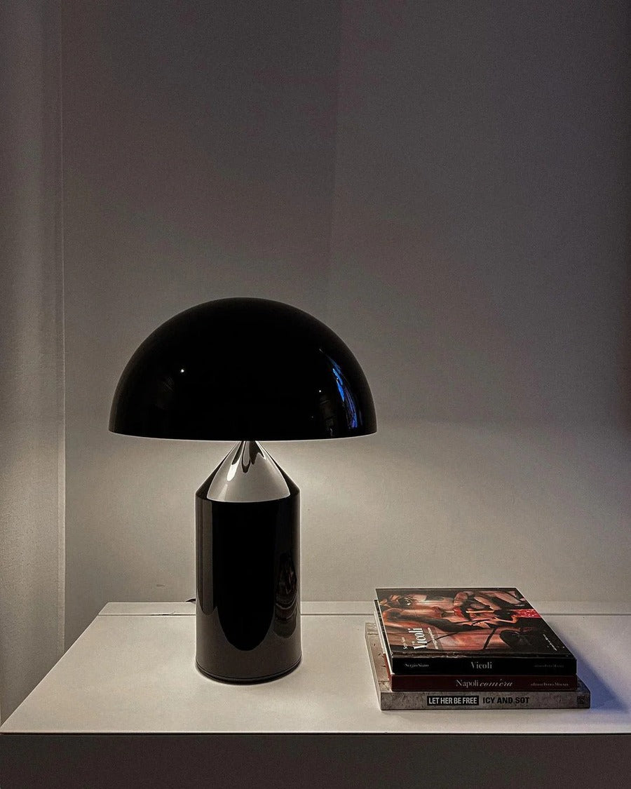Table Lamp with Minimalist Hemispherical Shade
