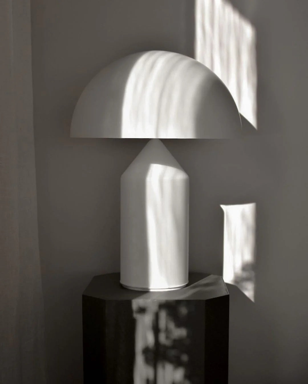 Table Lamp with Minimalist Hemispherical Shade
