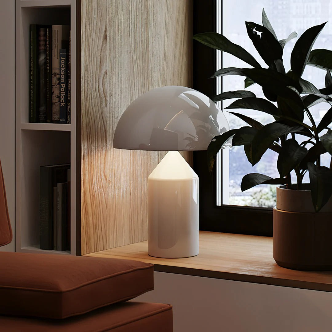 Table Lamp with Minimalist Hemispherical Shade