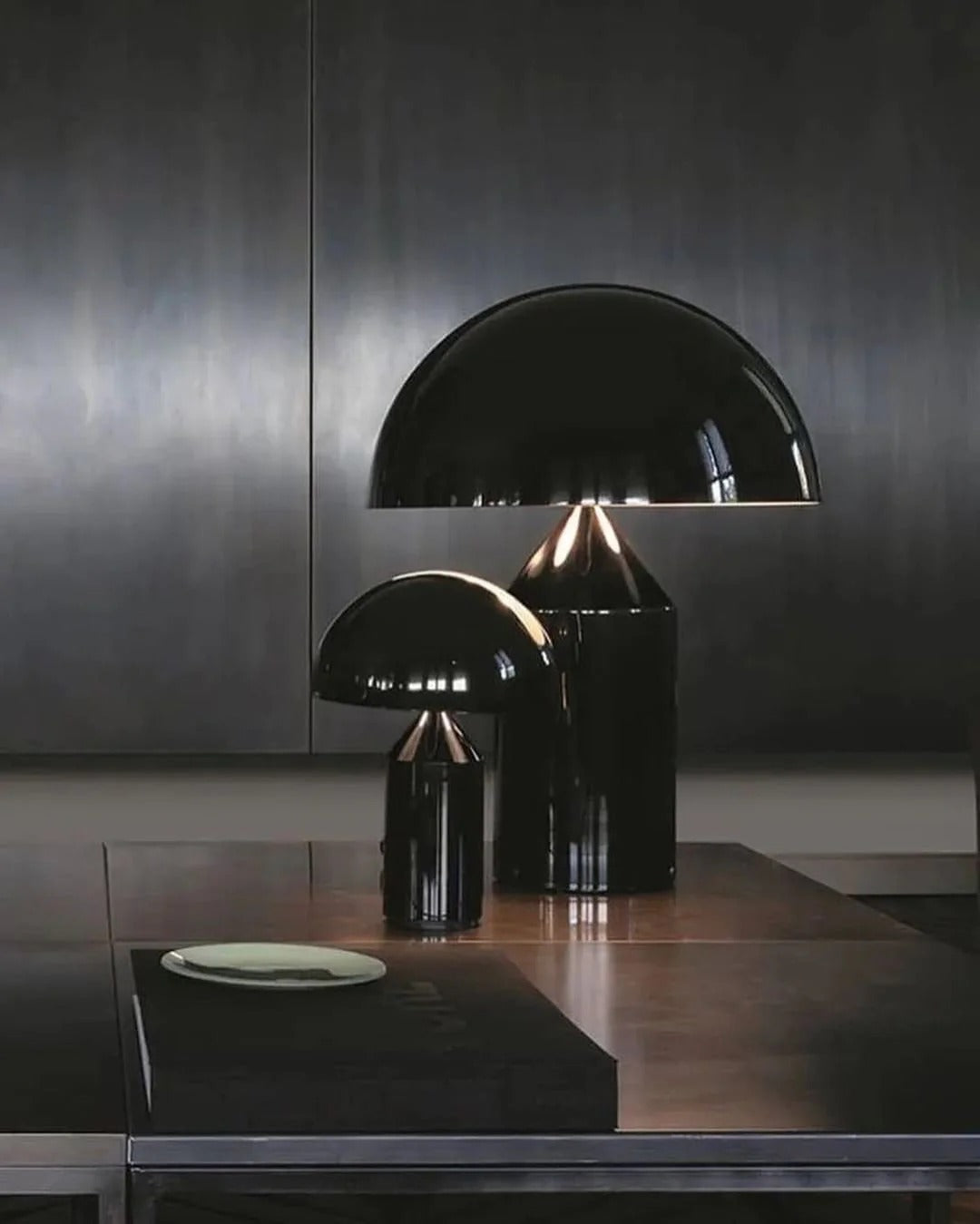 Table Lamp with Minimalist Hemispherical Shade