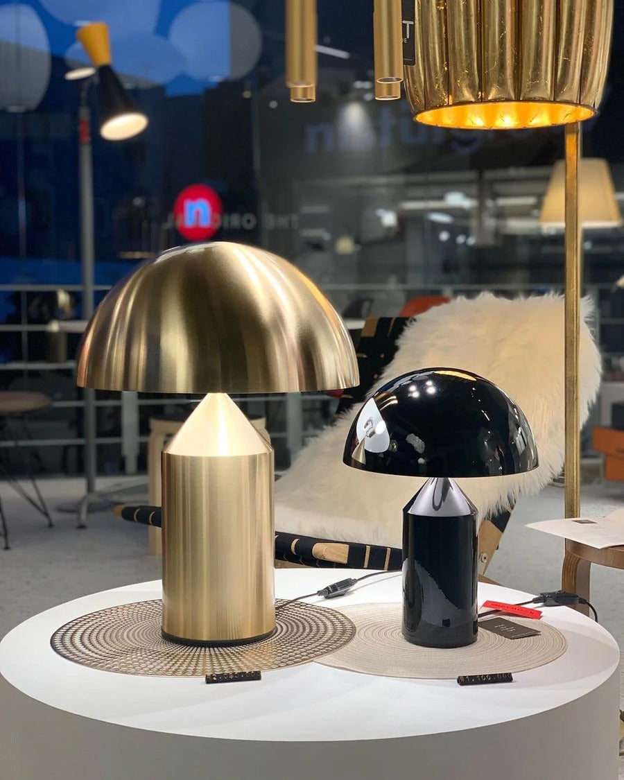 Table Lamp with Minimalist Hemispherical Shade