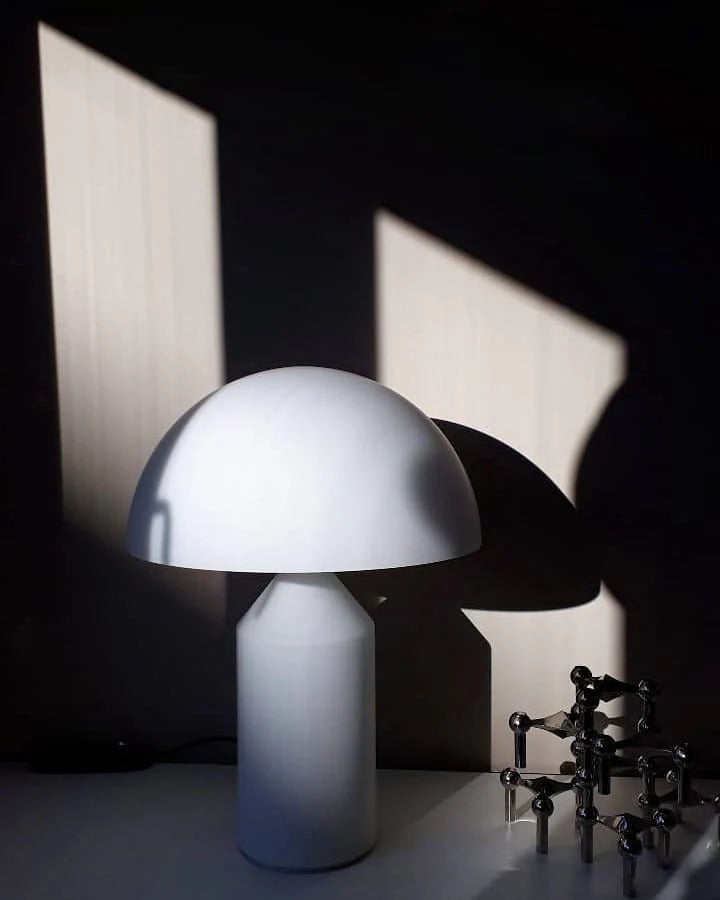 Table Lamp with Minimalist Hemispherical Shade